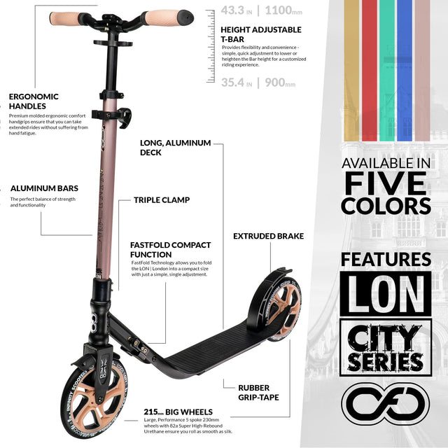 London Rose Gold City Series Scooter