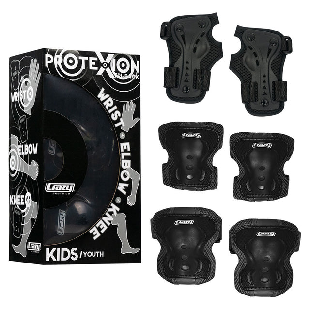 ProteXion Black KIDS Safety Pads - Three Piece Set