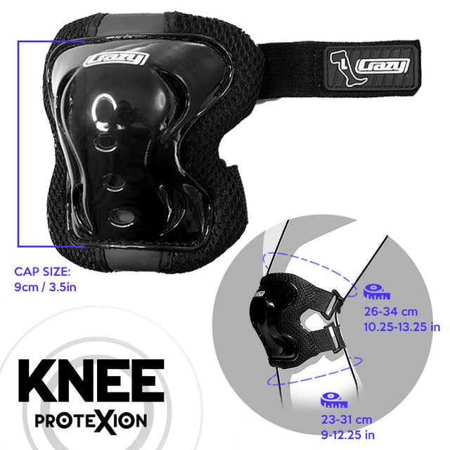 ProteXion Black KIDS Safety Pads - Three Piece Set