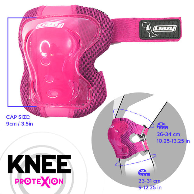 ProteXion Pink KIDS Safety Pads - Three Piece Set