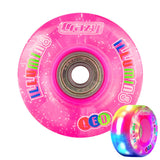 iLLUMIN8 Pink Glitter LED Light Up Roller Skate Wheels