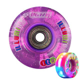 iLLUMIN8 Purple Glitter LED Light Up Roller Skate Wheels