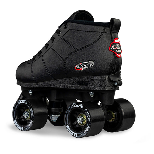 ROCKET JR Black Size Adjustable Roller Skates