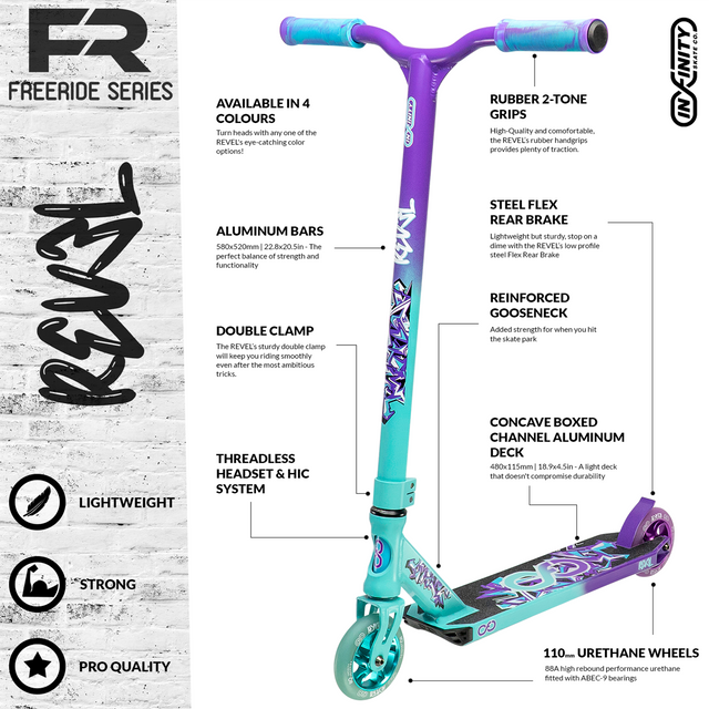 REVEL Teal/Purple Kids Trick Scooter