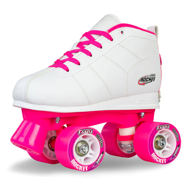 ROCKET JR White - Size Adjustable Roller Skates