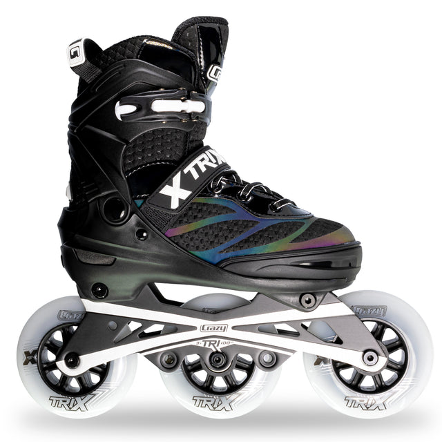 TRIX Black - 3 Wheel Size Adjustable Inline Skates