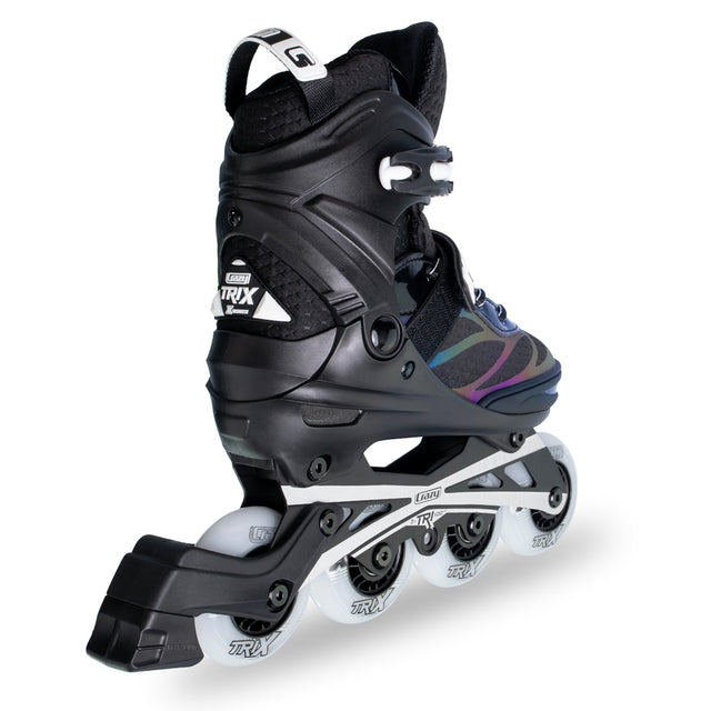 TRIX Black- 4 Wheel Size Adjustable Inline Skates